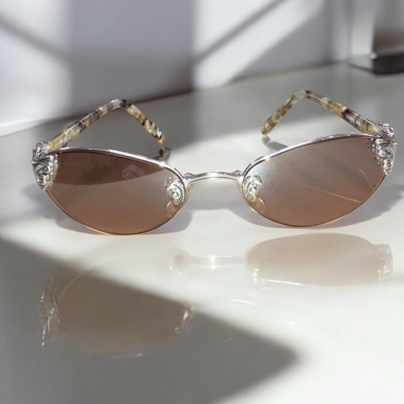 Brighton Accessories - BRIGHTON HANDMADE SUNGLASSES BEAUTIFUL MIND SILVER BROWN AMBER LENSES